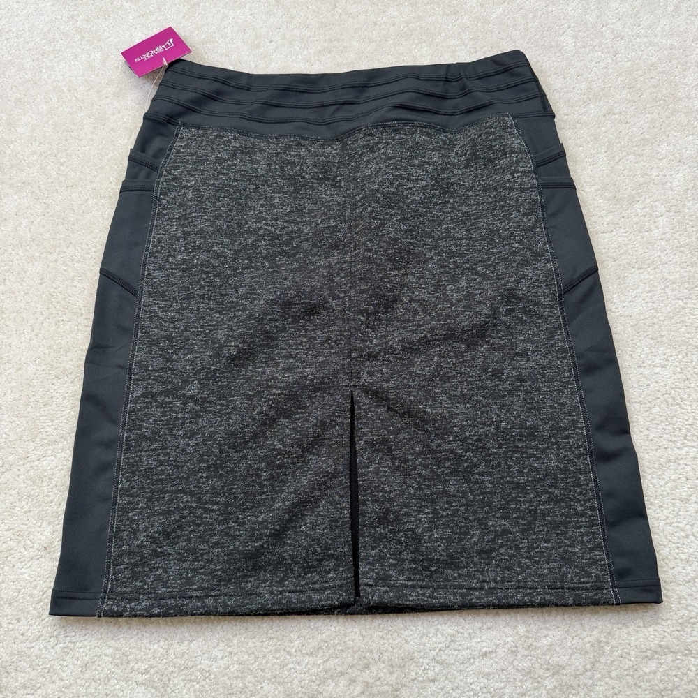 NWT Skirt Sports Toasty Cheeks Maxi Skirt Womens Large Black Speckle Drawstring - Picture 2 of 10